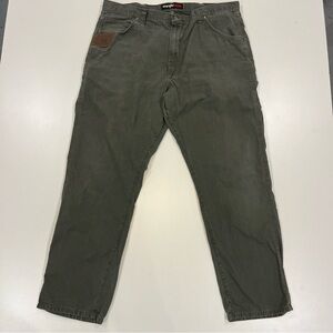 WRANGLER Riggs Workwear Olive Green Pants | Mens 42x34